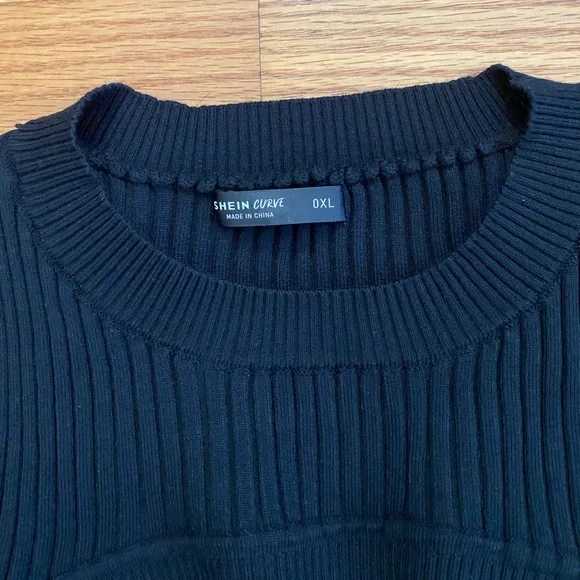 NWOT Shein two piece ribbed cropped sweater with tank, 0XL (12) - Picture 8 of 12